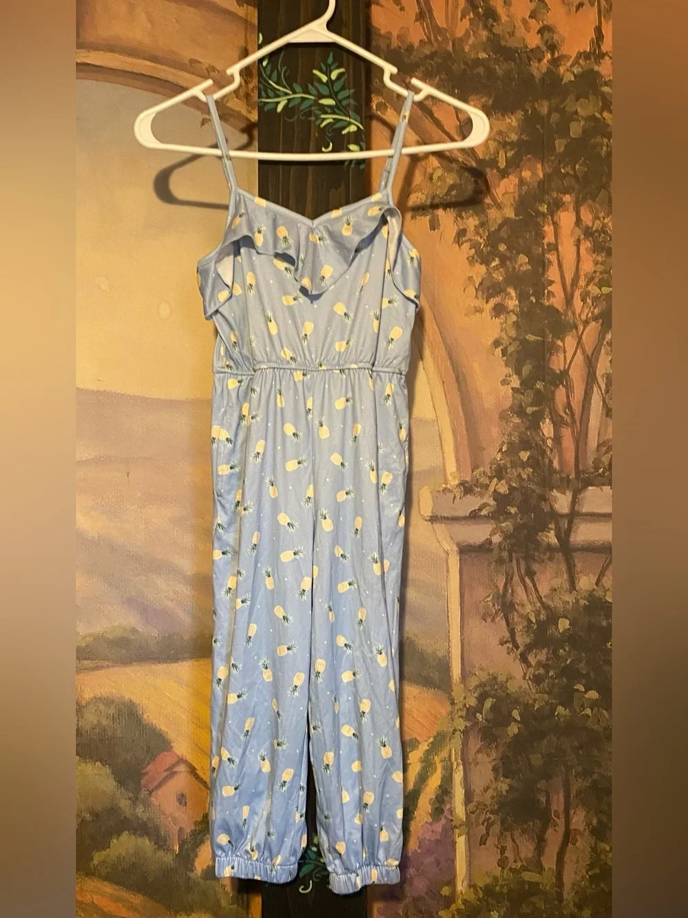 Pineapple Print Ruffle Jumpsuit